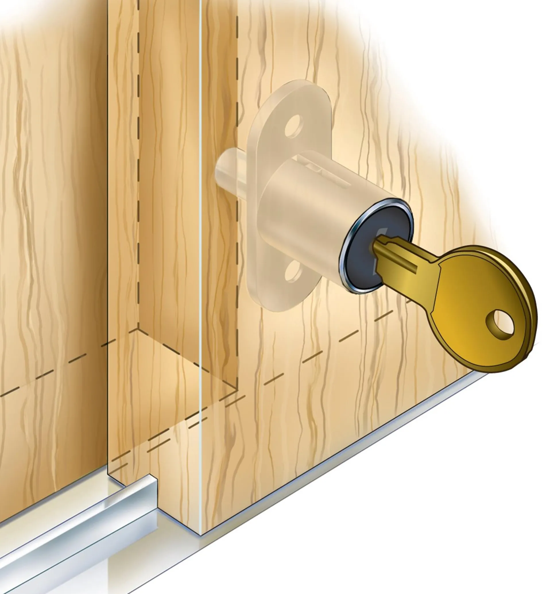 Lee Valley Sliding-Door Push Lock