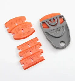 Lee Valley Small Holder & 6 Orange Plastic Razor Blades