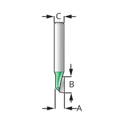 Lee Valley Stubby Straight Bit
