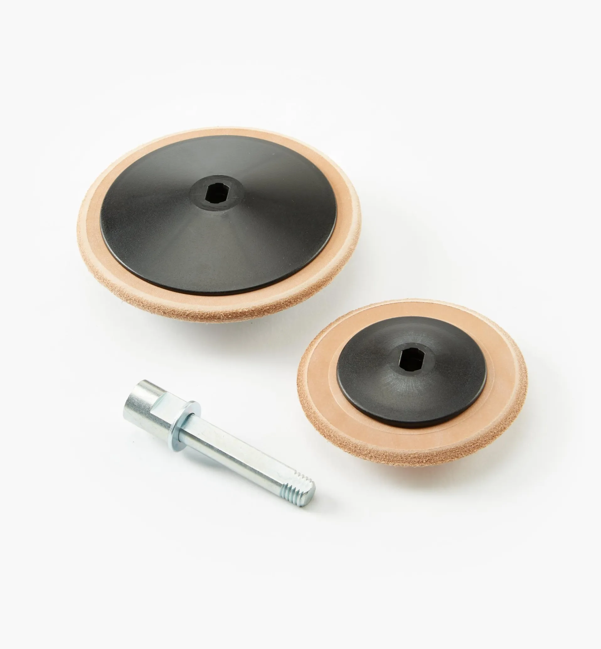 Lee Valley Tormek Profiled Leather Honing Wheel Set