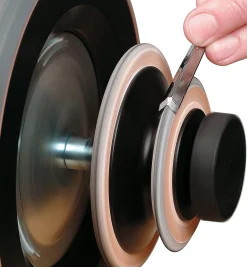 Lee Valley Tormek Profiled Leather Honing Wheel Set