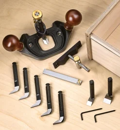 Lee Valley Veritas Large Router Plane, Box & Metric Blades Set
