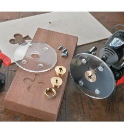 Lee Valley Veritas Template Bushings & Base Plate For Rotary Tool Plunge Base