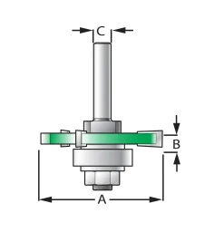 Lee Valley 3-Wing Slotting Cutters With Shafts