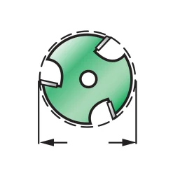 Lee Valley 3-Wing Slotting Cutters With Shafts