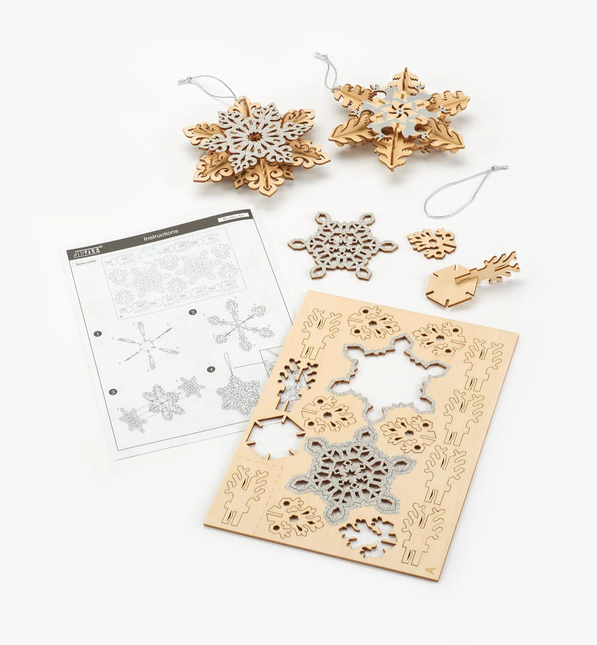 Lee Valley Wooden Snowflake Ornaments Kit